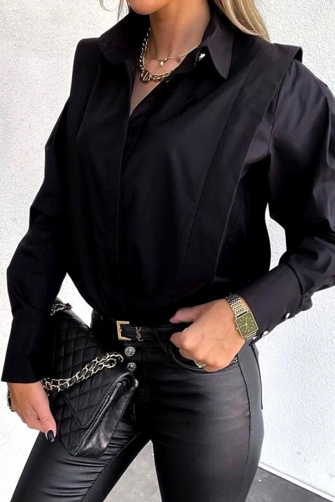 Дамска риза LORINESA BLACK, Цвят: черен, IVET.BG - Твоят онлайн бутик.