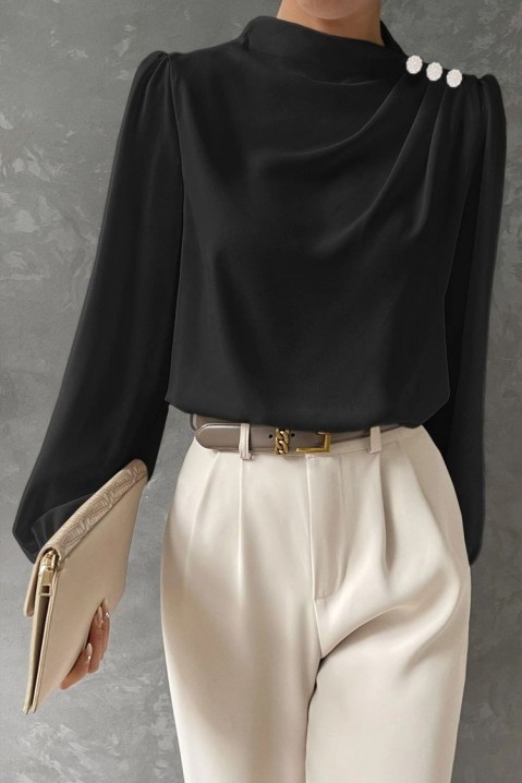 Дамска блуза RODENTA BLACK, Цвят: черен, IVET.BG - Твоят онлайн бутик.