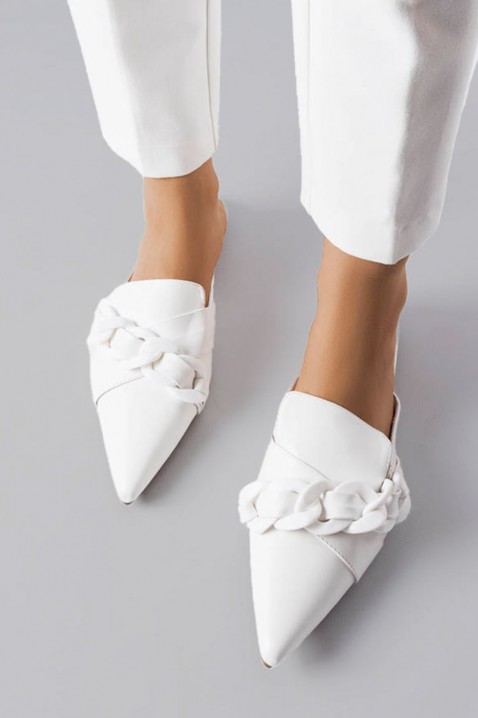 Дамски чехли BATENDA WHITE, Цвят: бял, IVET.BG - Твоят онлайн бутик.