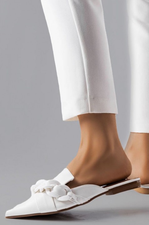 Дамски чехли BATENDA WHITE, Цвят: бял, IVET.BG - Твоят онлайн бутик.