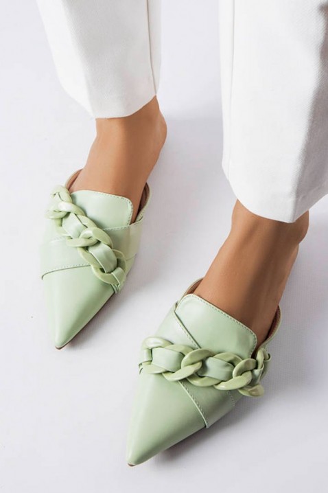 Дамски чехли BATENDA GREEN, Цвят: зелен, IVET.BG - Твоят онлайн бутик.