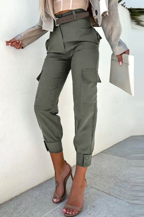Панталон BOLIARA KHAKI, Цвят: каки, IVET.BG - Твоят онлайн бутик.