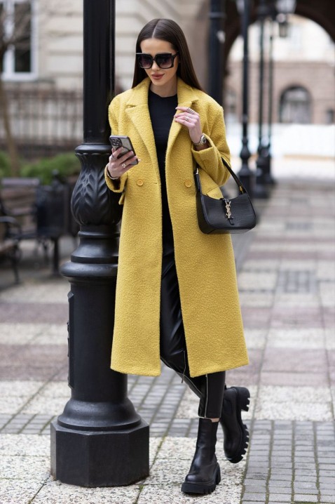 Палто GROMELTA YELLOW, Цвят: жълт, IVET.BG - Твоят онлайн бутик.