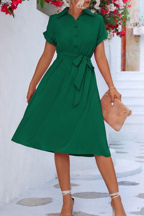 Рокля MELINTA GREEN, Цвят: зелен, IVET.BG - Твоят онлайн бутик.