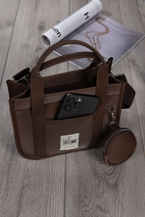 Дамска чанта BELERA BROWN, Цвят: кафяв, IVET.BG - Твоят онлайн бутик.