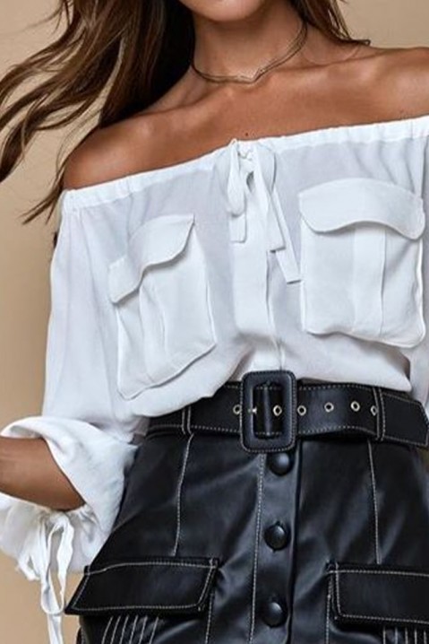 Дамска блуза EROELDA, Цвят: бял, IVET.BG - Твоят онлайн бутик.