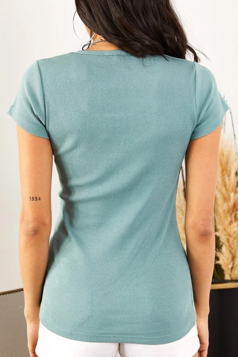 Тениска ROKEDA, Цвят: мента, IVET.BG - Твоят онлайн бутик.
