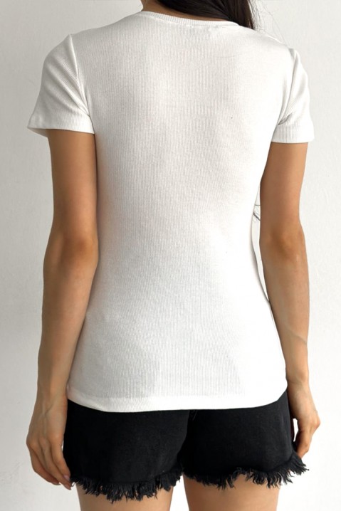 Тениска BORDESA, Цвят: бял, IVET.BG - Твоят онлайн бутик.