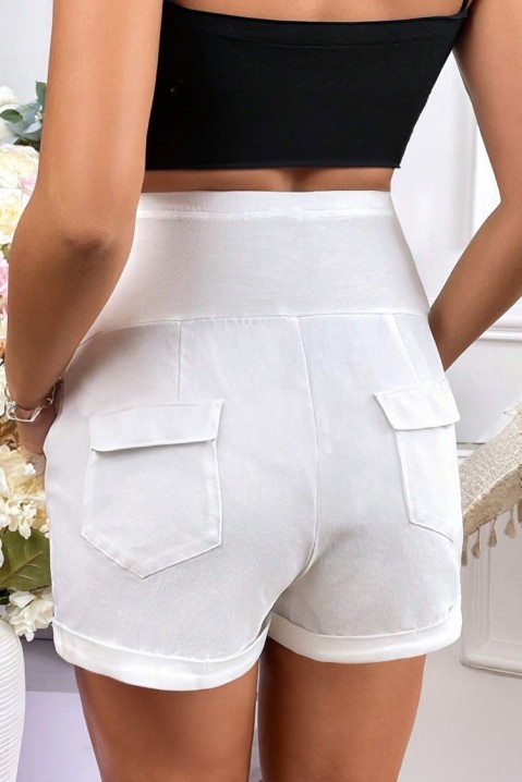 Къси панталонки за бременни RELGANA, Цвят: бял, IVET.BG - Твоят онлайн бутик.