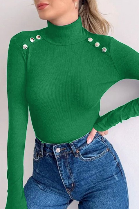 Дамска блуза KOLSIETA GREEN, Цвят: зелен, IVET.BG - Твоят онлайн бутик.