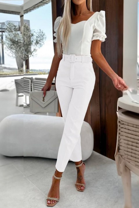 Панталон FLOSINA WHITE, Цвят: бял, IVET.BG - Твоят онлайн бутик.
