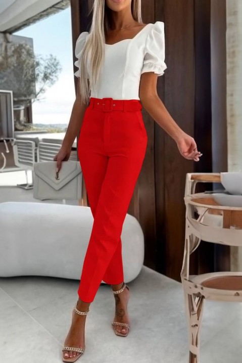 Панталон FLOSINA RED, Цвят: червен, IVET.BG - Твоят онлайн бутик.