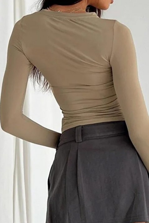 Дамска блуза FROMILDA BEIGE, Цвят: беж, IVET.BG - Твоят онлайн бутик.