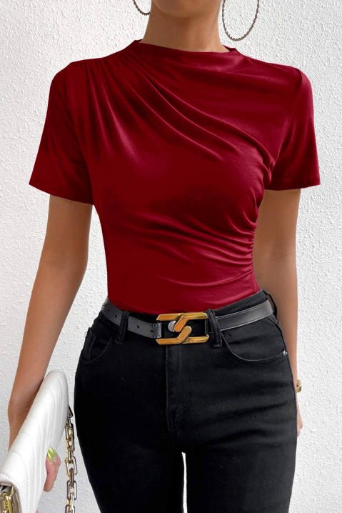 Тениска KARIMDA BORDO, Цвят: бордо, IVET.BG - Твоят онлайн бутик.