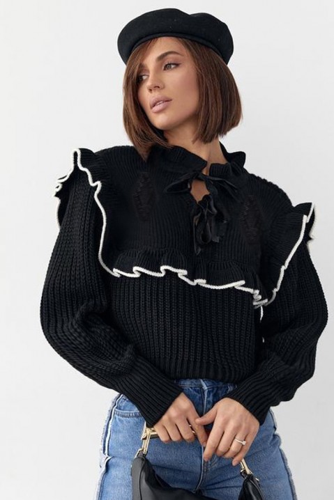 Пуловер SEALDONA BLACK, Цвят: черен, IVET.BG - Твоят онлайн бутик.