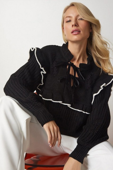 Пуловер SEALDONA BLACK, Цвят: черен, IVET.BG - Твоят онлайн бутик.