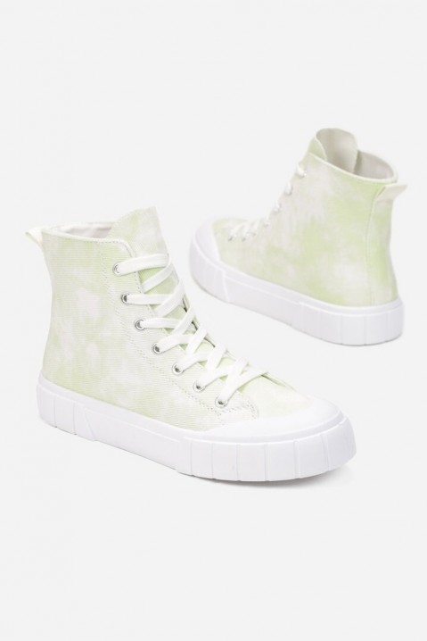 Дамски кецове FORDELSA GREEN, Цвят: бял със зелен , IVET.BG - Твоят онлайн бутик.