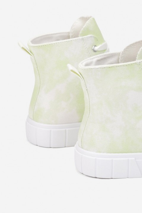 Дамски кецове FORDELSA GREEN, Цвят: бял със зелен , IVET.BG - Твоят онлайн бутик.