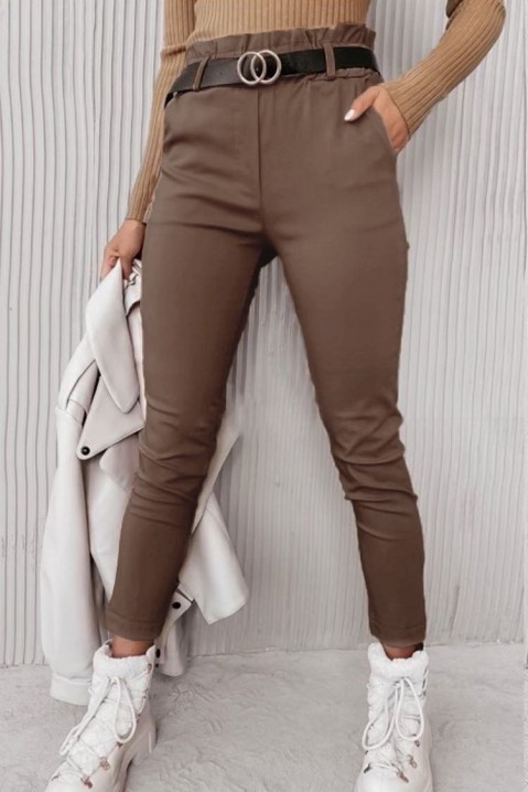 Панталон BONTENA BROWN, Цвят: кафяв, IVET.BG - Твоят онлайн бутик.