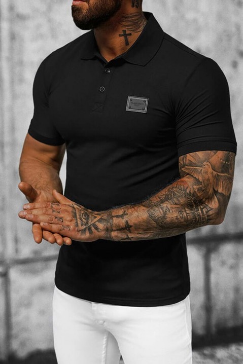 Мъжка тениска FREBOLFO BLACK, Цвят: черен, IVET.BG - Твоят онлайн бутик.