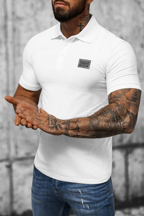 Мъжка тениска FREBOLFO WHITE, Цвят: бял, IVET.BG - Твоят онлайн бутик.