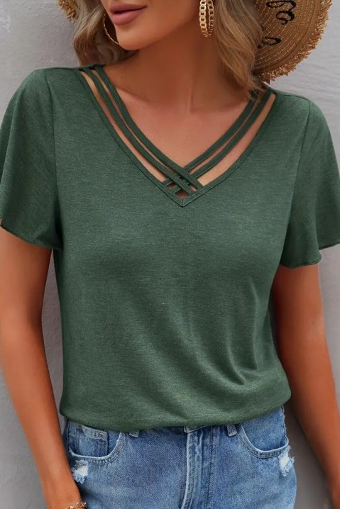 Тениска MERDELDA, Цвят: зелен, IVET.BG - Твоят онлайн бутик.