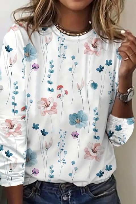 Дамска блуза ASORMELDA WHITE, Цвят: многоцветен, IVET.BG - Твоят онлайн бутик.