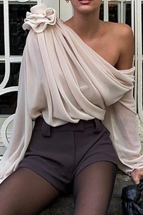 Дамска блуза AMOLSINA BEIGE, Цвят: беж, IVET.BG - Твоят онлайн бутик.