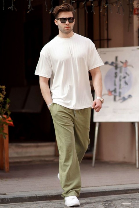 Мъжки панталон LEFONHO KHAKI, Цвят: каки, IVET.BG - Твоят онлайн бутик.
