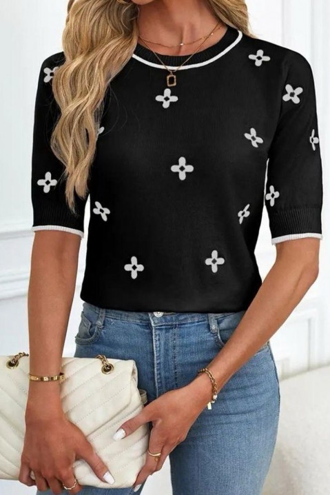 Дамска блуза STELORA BLACK, Цвят: черен, IVET.BG - Твоят онлайн бутик.