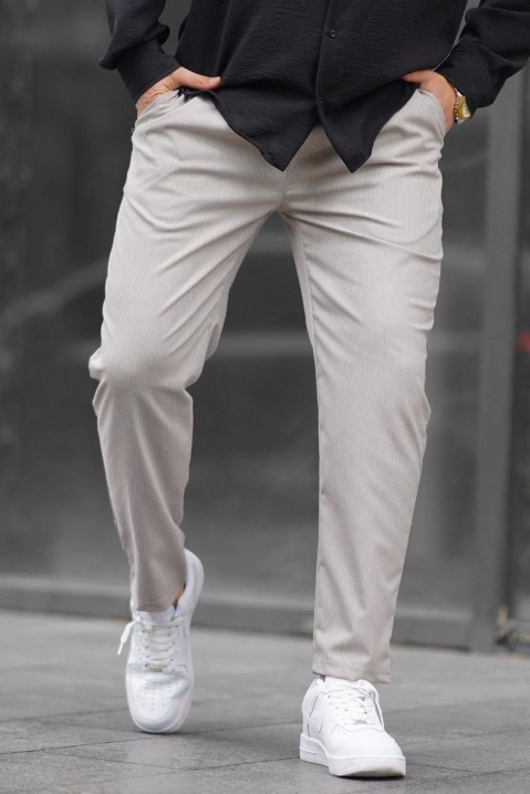 Мъжки панталон REKERDO ECRU, Цвят: екрю, IVET.BG - Твоят онлайн бутик.