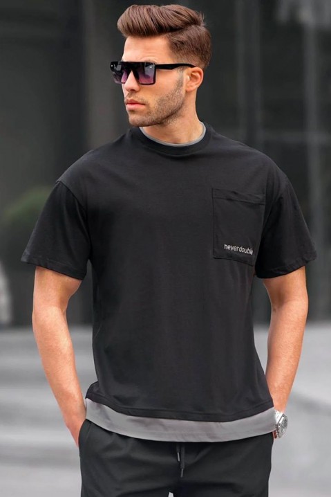 Мъжка тениска KRISANO BLACK, Цвят: черен, IVET.BG - Твоят онлайн бутик.