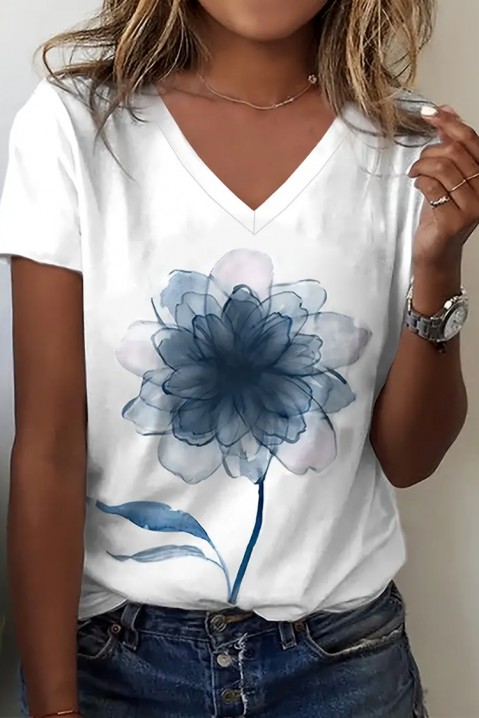 Тениска LISOLNA BLUE, Цвят: бял, IVET.BG - Твоят онлайн бутик.