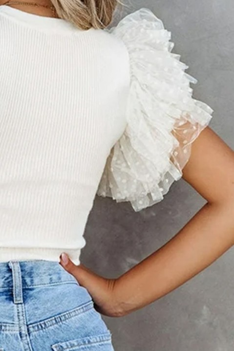 Тениска BEATILFA WHITE, Цвят: бял, IVET.BG - Твоят онлайн бутик.