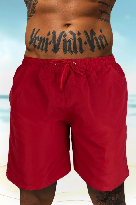 Мъжки плувни шорти KENVELO RED, Цвят: червен, IVET.BG - Твоят онлайн бутик.