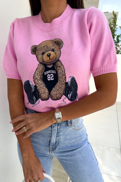 Дамска блуза NONERSA PINK, Цвят: розов, IVET.BG - Твоят онлайн бутик.