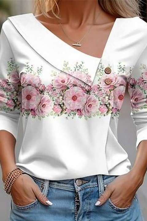 Дамска блуза ROZONLA, Цвят: бял, IVET.BG - Твоят онлайн бутик.