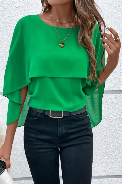 Дамска блуза ELDENTA GREEN, Цвят: зелен, IVET.BG - Твоят онлайн бутик.