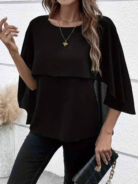 Дамска блуза ELDENTA BLACK, Цвят: черен, IVET.BG - Твоят онлайн бутик.