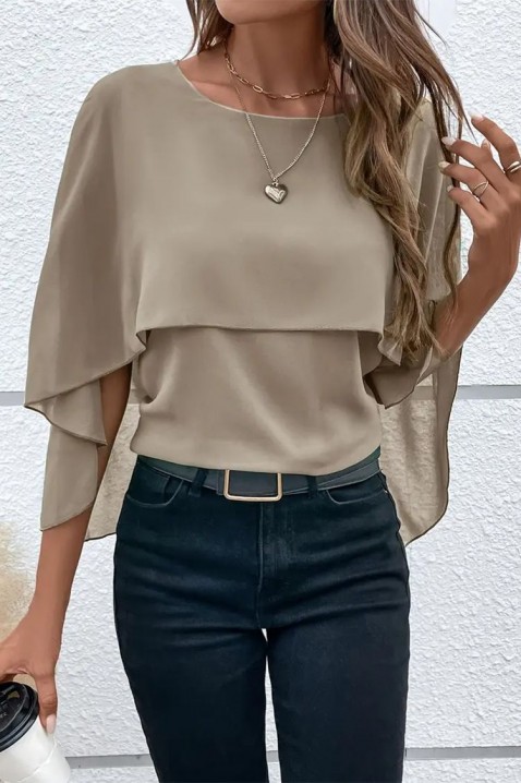 Дамска блуза ELDENTA BEIGE, Цвят: беж, IVET.BG - Твоят онлайн бутик.