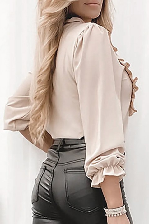 Дамска блуза FERIOLFA, Цвят: беж, IVET.BG - Твоят онлайн бутик.