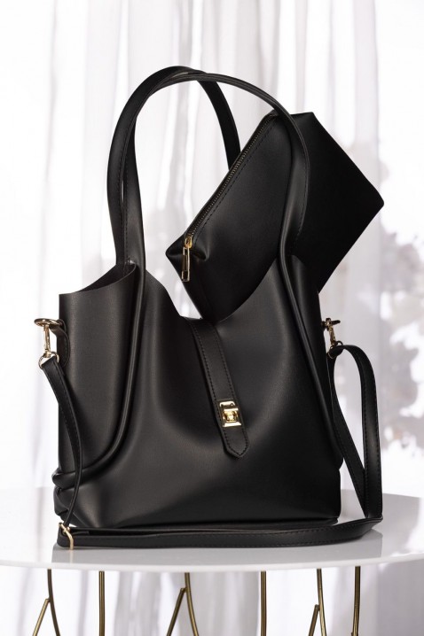 Дамска чанта BOLDINA BLACK, Цвят: черен, IVET.BG - Твоят онлайн бутик.