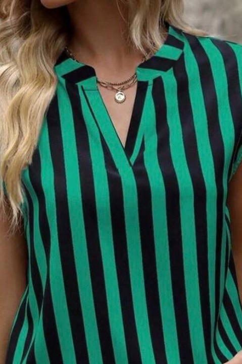 Дамска блуза KRESILDA GREEN, Цвят: зелен с черен, IVET.BG - Твоят онлайн бутик.