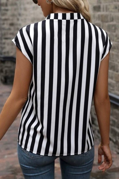 Дамска блуза KRESILDA BLACK, Цвят: черно и бяло, IVET.BG - Твоят онлайн бутик.