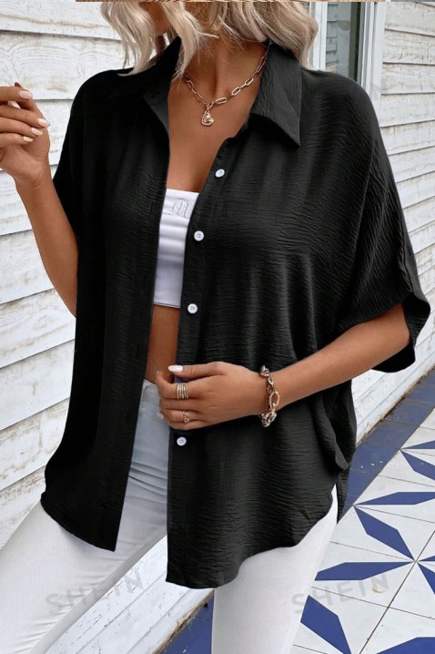 Дамска риза DOLTERA BLACK, Цвят: черен, IVET.BG - Твоят онлайн бутик.
