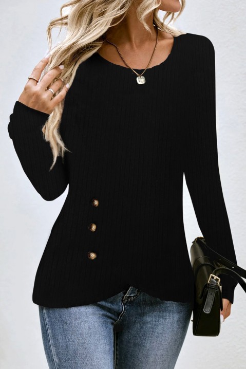 Дамска блуза PIROLZA BLACK, Цвят: черен, IVET.BG - Твоят онлайн бутик.