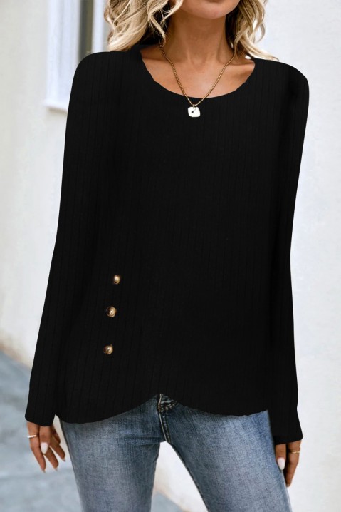 Дамска блуза PIROLZA BLACK, Цвят: черен, IVET.BG - Твоят онлайн бутик.