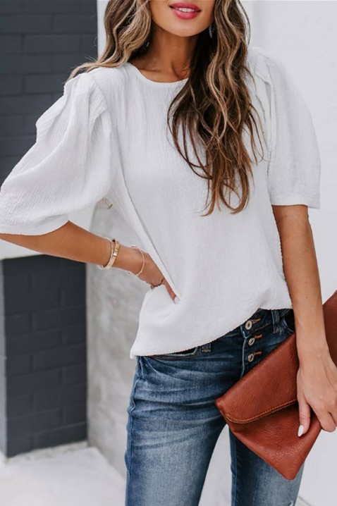 Дамска блуза FONTARA WHITE, Цвят: бял, IVET.BG - Твоят онлайн бутик.
