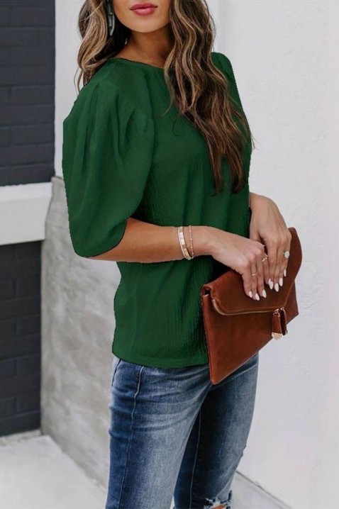 Дамска блуза FONTARA GREEN, Цвят: зелен, IVET.BG - Твоят онлайн бутик.