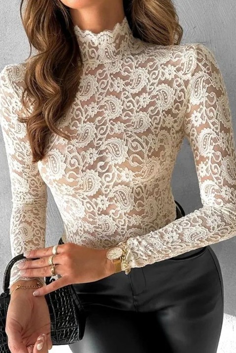 Дамска блуза BORTINA, Цвят: екрю, IVET.BG - Твоят онлайн бутик.